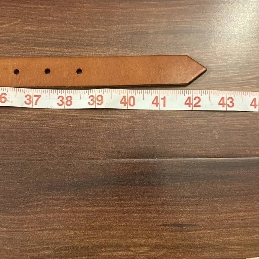 EXPRESS Genuine Leather With Woven Round Metals Belt Size Medium